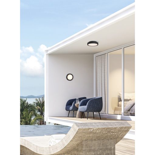 Kuma Ceiling lamp 2082/16 Textured Anthracite, LED 10W 3000K 630lm, CRI90 CL.I IP65, Integrated LED