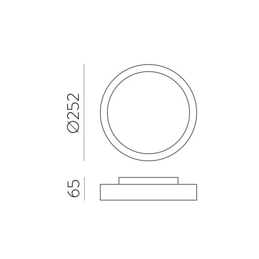 Kuma Ceiling lamp 2082/25 Textured Anthracite, LED 14W 3000K 1060lm, CRI90 CL.I IP65, Integrated LED