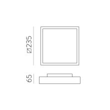 Nexus Ceiling lamp 2083/23 Textured Anthracite, LED 14W 3000K 1060lm, CRI90 CL.I IP65, Integrated LED
