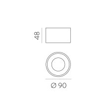 Studio Ceiling lamp 3235/9 White, LED 8W 3000K 755lm, CRI90 CL.I, Integrated LED
