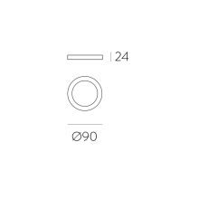 Kore Ceiling lamp 3435/9 White, LED 6W 3000K 420lm, CRI90 CL.II, Integrated LED