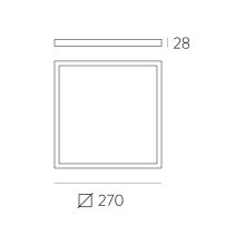 Roku Ceiling lamp 3436/27 White, LED 24W 4000K 1930lm, CRI90 CL.II, Integrated LED