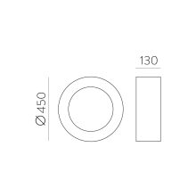 Dilga Ceiling lamp 3450/45 Textured White, LED 27W 2100lm, CRI90 CL.I, Integrated LED, Kelvin 2700K-3000K Slide Switch, Casambi, ON-DEMAND **