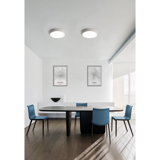 Isia Ceiling lamp 3453/40 Textured White, LED 40W 3660lm, CRI90 CL.I, Integrated LED, Kelvin 3000K-4000K Slide Switch, Casambi, ON-DEMAND **