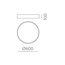 Isia Ceiling lamp 3453/60 Textured White, LED 55W 5250lm, CRI90 CL.I, Integrated LED, 3000K-4000K Slide Switch