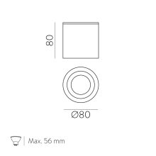 Vanduo Ceiling lamp 3467/8 Nickel Matt, LED GU10 8W, CL.II IP65