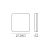   Square Ceiling lamp 3512/28 White, LED 24W 1989lm, CRI90 CL.II IP54, Integrated LED, Dimmable Kelvin