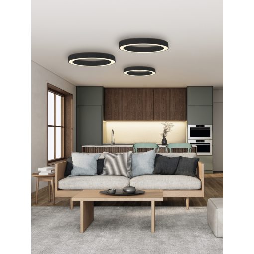 Aliso Ceiling lamp 3742/47 Textured Black, LED 40W 3345lm, CRI90 CL.I, Integrated LED, Kelvin 2700K-3000K Slide Switch