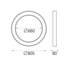 Aliso Ceiling lamp 3742/80 Textured Black, LED 75W 5800lm, CRI90 CL.I, Integrated LED, Kelvin 2700K-3000K Slide Switch, Casambi, ON-DEMAND **