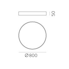 London Ceiling lamp 3760/80 Textured White, LED 72W 4000K 5497lm, CRI90 CL.I, Integrated LED, Casambi, ON-DEMAND **