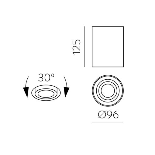 Sima Ceiling lamp 3763/10 Textured White, LED GU10 8W, CL.I, Adjustable