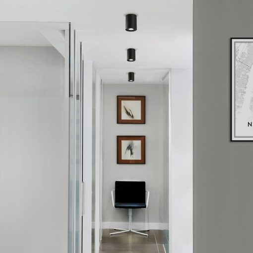 Sima Ceiling lamp 3763/10 Textured Black, LED GU10 8W, CL.I, Adjustable
