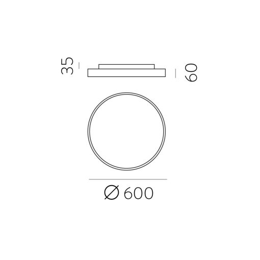 Lisboa Ceiling lamp 3851/60 Textured White, LED 60W 3000K 5490lm + 8W 3000K 735lm, CRI90 CL.I, Integrated LED