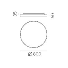 Lisboa Ceiling lamp 3851/80 Textured White, LED 80W 4000K 7320lm + 12W 4000K 915lm, CRI90 CL.I, Integrated LED