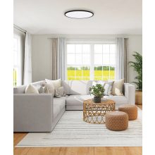 Koe Ceiling lamp 3852/48 Textured Black, LED 36W 3000K 4400lm, CRI90 CL.II IP43, Integrated LED