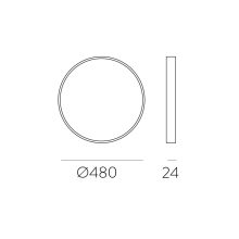 Koe Ceiling lamp 3852/48 2.8K-4K-6K Textured White, LED 36W 4400lm, CRI90 CL.II IP43, Dimmable Kelvin, Dimmable intensity, Voice Control