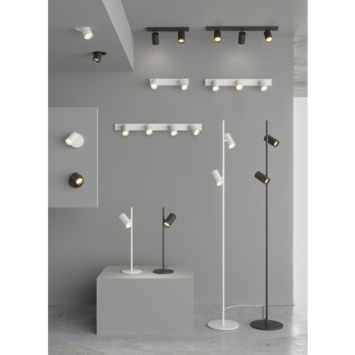 Gina Ceiling lamp 3874/R2 Textured Black, LED GU10 2x8W, CL.I, Adjustable