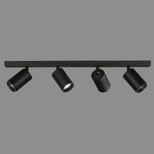 Gina Ceiling lamp 3874/R4 Textured Black, LED GU10 4x8W, CL.I, Adjustable