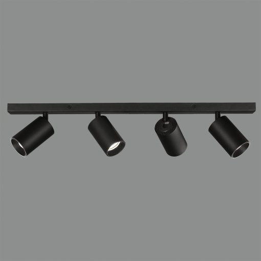 Gina Ceiling lamp 3874/R4 Textured Black, LED GU10 4x8W, CL.I, Adjustable