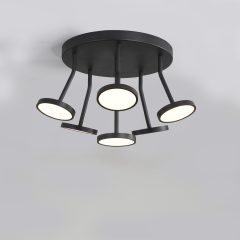   Corvus Ceiling lamp 3945 Textured Black, LED 6x7W 3000K 3660lm, CRI90 CL.I, Integrated LED
