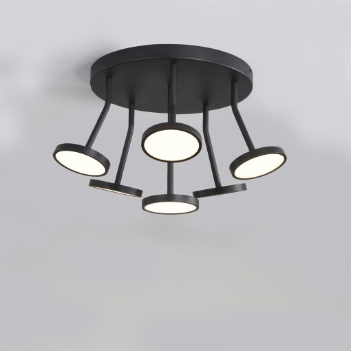 Corvus Ceiling lamp 3945 Textured Black, LED 6x7W 3000K 3660lm, CRI90 CL.I, Integrated LED