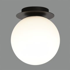   Parma Ceiling lamp 3946/18 IP Opal/Black Matt, LED E27 15W, CL.II IP44, (E27 max. Ø45 mm)