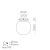   Parma Ceiling lamp 3946/18 IP Opal/Black Matt, LED E27 15W, CL.II IP44, (E27 max. Ø45 mm)