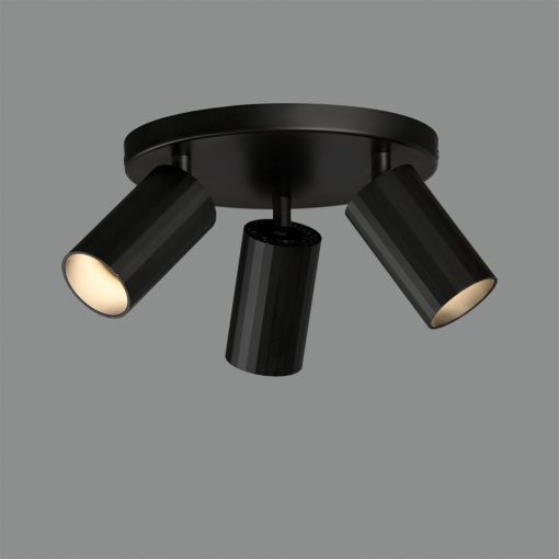 Modrian Ceiling lamp 3951/P3 Black, LED GU10 3x8W, CL.I, Adjustable