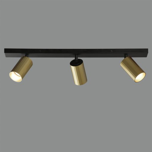Modrian Ceiling lamp 3951/R3 Tech Gold/Black, LED GU10 3x8W, CL.I, Adjustable