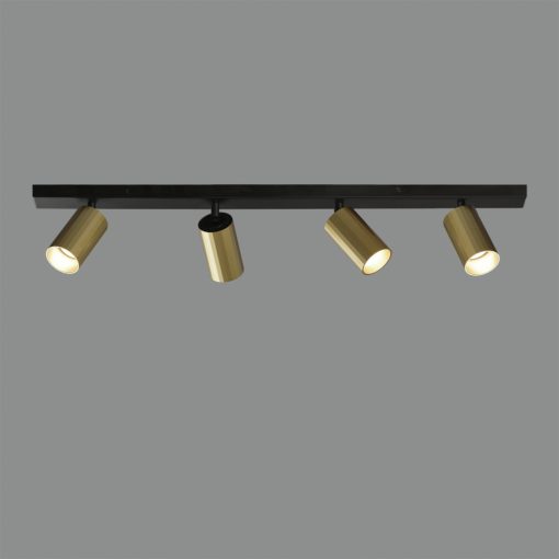 Modrian Ceiling lamp 3951/R4 Tech Gold/Black, LED GU10 4x8W, CL.I, Adjustable