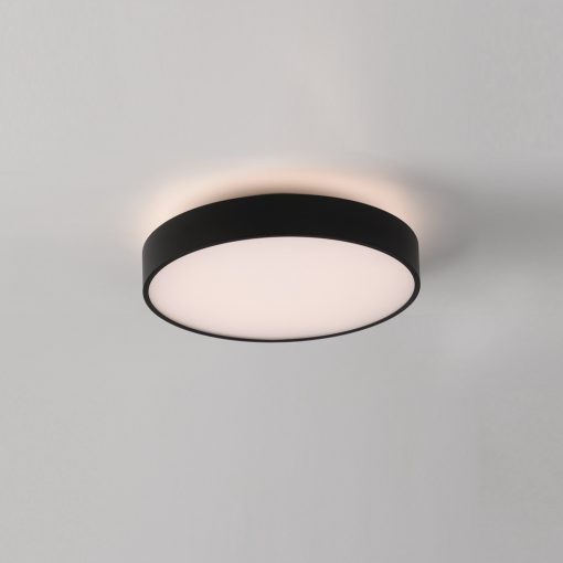 Roma Ceiling lamp 3974/40 Textured Black, LED 40W 2800lm + 5W 500lm, CRI90 CL.I, Integrated LED, Kelvin 2700K-3000K Slide Switch, Microplasmic Diffuser