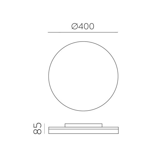 Angus Ceiling lamp 3979/40 Textured White/Opal, LED 34W 3290lm, CRI90 CL.I, Integrated LED, Kelvin 2700K-3000K Slide Switch