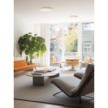 Angus Ceiling lamp 3979/40 Textured White/Opal, LED 34W 3290lm, CRI90 CL.I, Integrated LED, Kelvin 2700K-3000K Slide Switch
