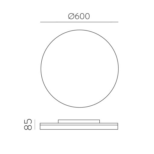 Angus Ceiling lamp 3979/60 Textured White/Opal, LED 55W 5740lm, CRI90 CL.I, Integrated LED, Kelvin 2700K-3000K Slide Switch