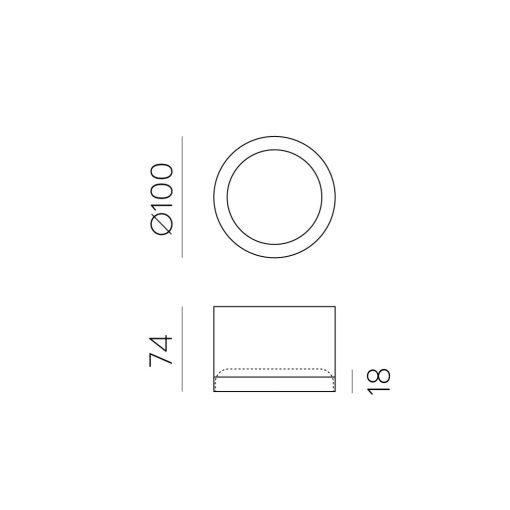 Tech Ceiling lamp 3987/10 Textured White, LED 9W 3000K 1280lm, CRI90 CL.I IP44, Integrated LED, Microplasmic Diffuser