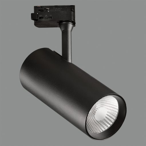 Isquia Track light 4117/9 Textured Black, LED COB 27W 3000K 2625lm, CRI95 CL.I, Adjustable, Universal Three-Phase