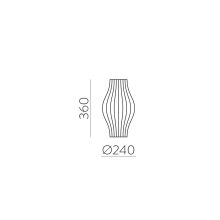 Mirta Table lamp 3054/35 White, LED E27 15W, CL.II, Cable swith
