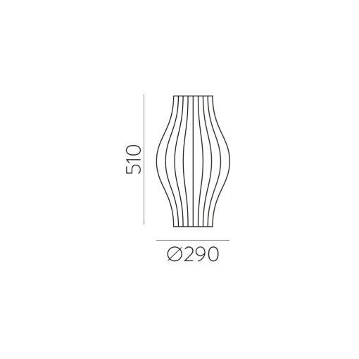 Mirta Table lamp 3054/50 Stone, LED E27 15W, CL.II, Cable swith
