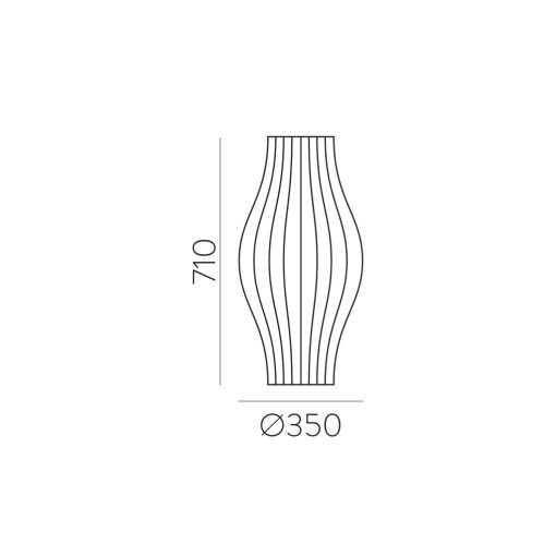Mirta Table lamp 3054/70 White, LED E27 15W, CL.II, Cable swith