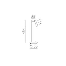 Panau Table lamp 3660 Textured White, LED 6W 3000K 540lm + 3W 3000K 285lm, CRI90 CL.II, Integrated LED, Two switches, Adjustable