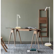 Panau Table lamp 3660 Satin Nickel, LED 6W 3000K 540lm + 3W 3000K 285lm, CRI90 CL.II, Integrated LED, Two switches, Adjustable