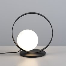 Halo Table lamp 3815/1 Textured Black/Opal, LED 5W 370lm, CRI90 CL.II, Integrated LED, Kelvin 2700K-3000K Slide Switch