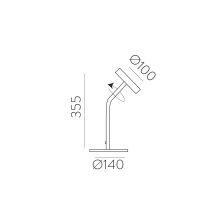 Corvus Table lamp 3945 Textured Black, LED 4.2W 3000K 530lm, CRI90 CL.II, Integrated LED, Cable swith