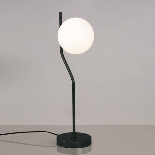 Maui Table lamp 8163/1 Opal/Black Matt, LED E27 15W, CL.II, (E27 max. Ø45 mm), With switch