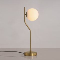   Maui Table lamp 8163/1 Opal/Matt Antique Gold, LED E27 15W, CL.II, (E27 max. Ø45 mm), With switch