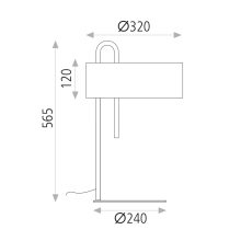 Clip Table lamp 8178 Textured Black, LED E27 15W, CL.II, MULTI-PACK, Cable swith