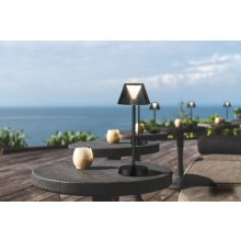 Asahi Table lamp 8190 Black Matt, LED 7W 3000K, CRI90 CL.III IP54, Integrated LED, Touch switch, Dimmable intensity, Built-in battery