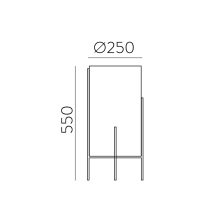 Naos Table lamp 8191/55 Technical Gold, LED E27 15W, CL.II, MULTI-PACK, With switch