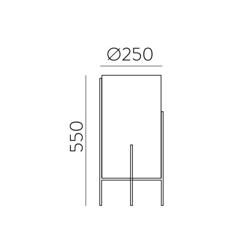 Naos Table lamp 8191/55 Technical Gold, LED E27 15W, CL.II, MULTI-PACK, With switch