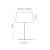   Stilo Table lamp 8202/62 White, Kit Tex. Black, LED E27 15W, CL.II, MULTI-PACK